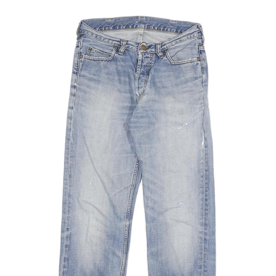 CARHARTT Mens Jeans Blue Regular Straight Denim Light W28 L29 Cotton Blend