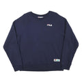 FILA Mens Navy Blue Sweatshirt Crew Neck L Cotton Blend Pullover Casual