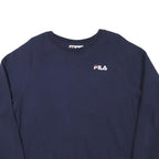 FILA Mens Navy Blue Sweatshirt Crew Neck L Cotton Blend Pullover Casual