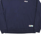 FILA Mens Navy Blue Sweatshirt Crew Neck L Cotton Blend Pullover Casual
