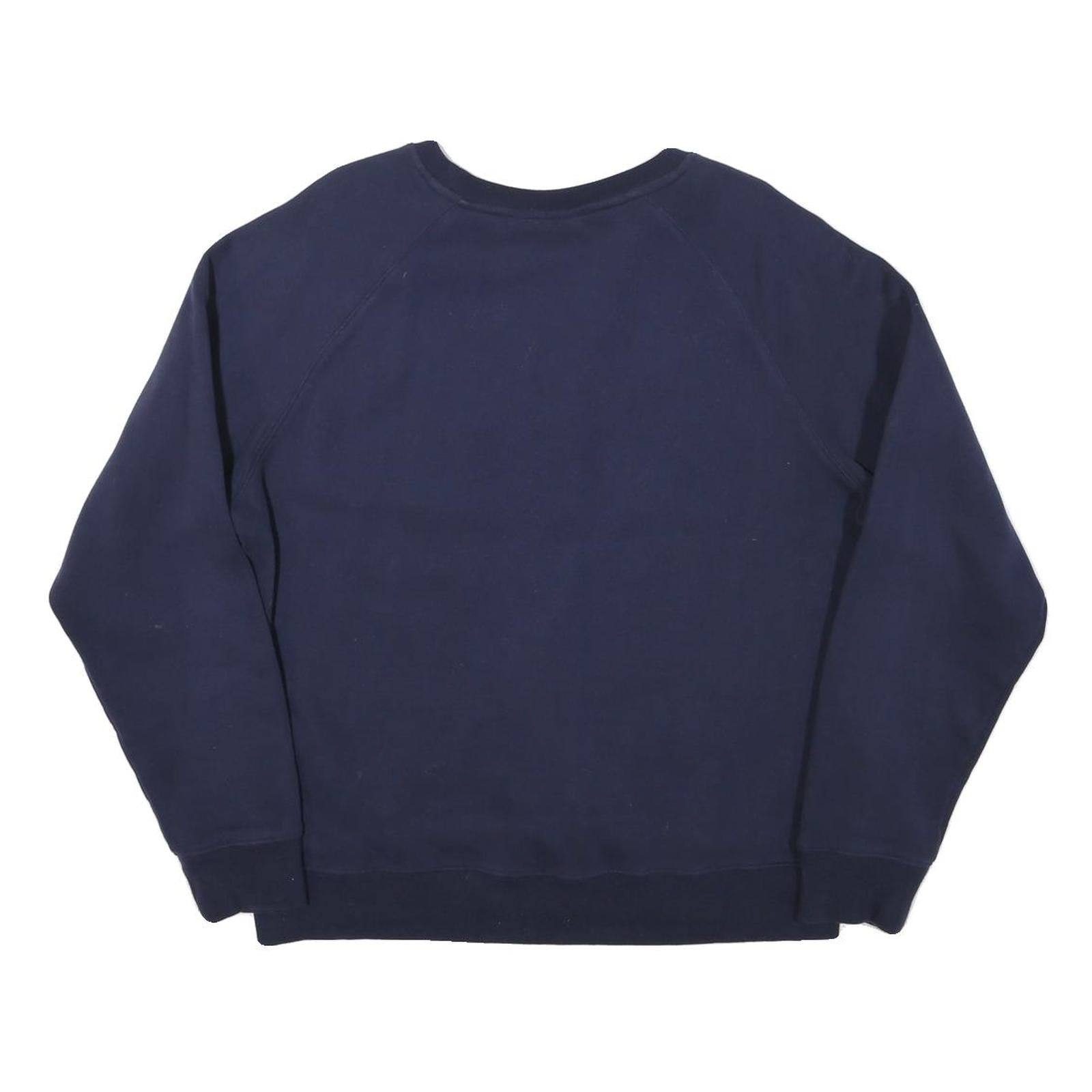 FILA Mens Navy Blue Sweatshirt Crew Neck L Cotton Blend Pullover Casual