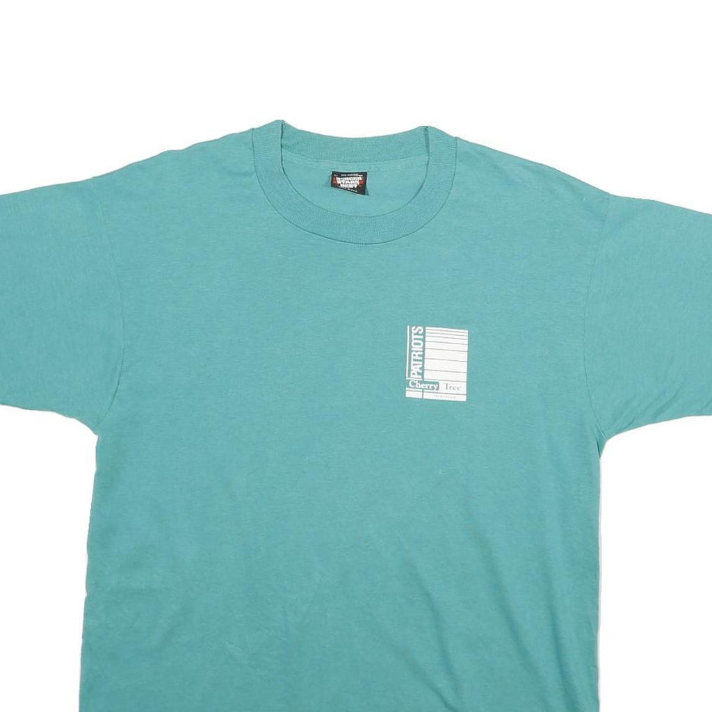 SCREEN STARS Mens Blue Cherry Tree Class Of 93 Graphic T-Shirt L Short Sleeve