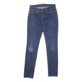 LEVI'S Womens Slim Blue Denim Medium Wash Jeans W24 L30 Classic Zip Fastening