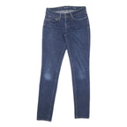 LEVI'S Womens Slim Blue Denim Medium Wash Jeans W24 L30 Classic Zip Fastening