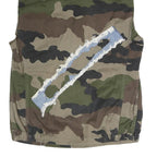 Mens Green Camouflage Camouflage Military Cotton Blend Button Jacket M