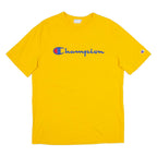 CHAMPION Mens T-Shirt Yellow L