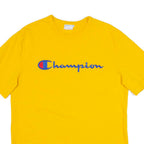 CHAMPION Mens T-Shirt Yellow L