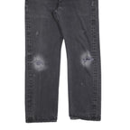 LEVI'S 501 Mens Jeans Black Regular Straight Denim Medium W34 L27 Button