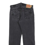 LEVI'S 501 Mens Jeans Black Regular Straight Denim Medium W34 L27 Button