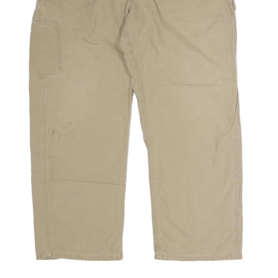 CARHARTT Mens Cotton Beige Regular Straight Leg Trousers W38 L30 Workwear Casual