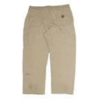 CARHARTT Mens Cotton Beige Regular Straight Leg Trousers W38 L30 Workwear Casual