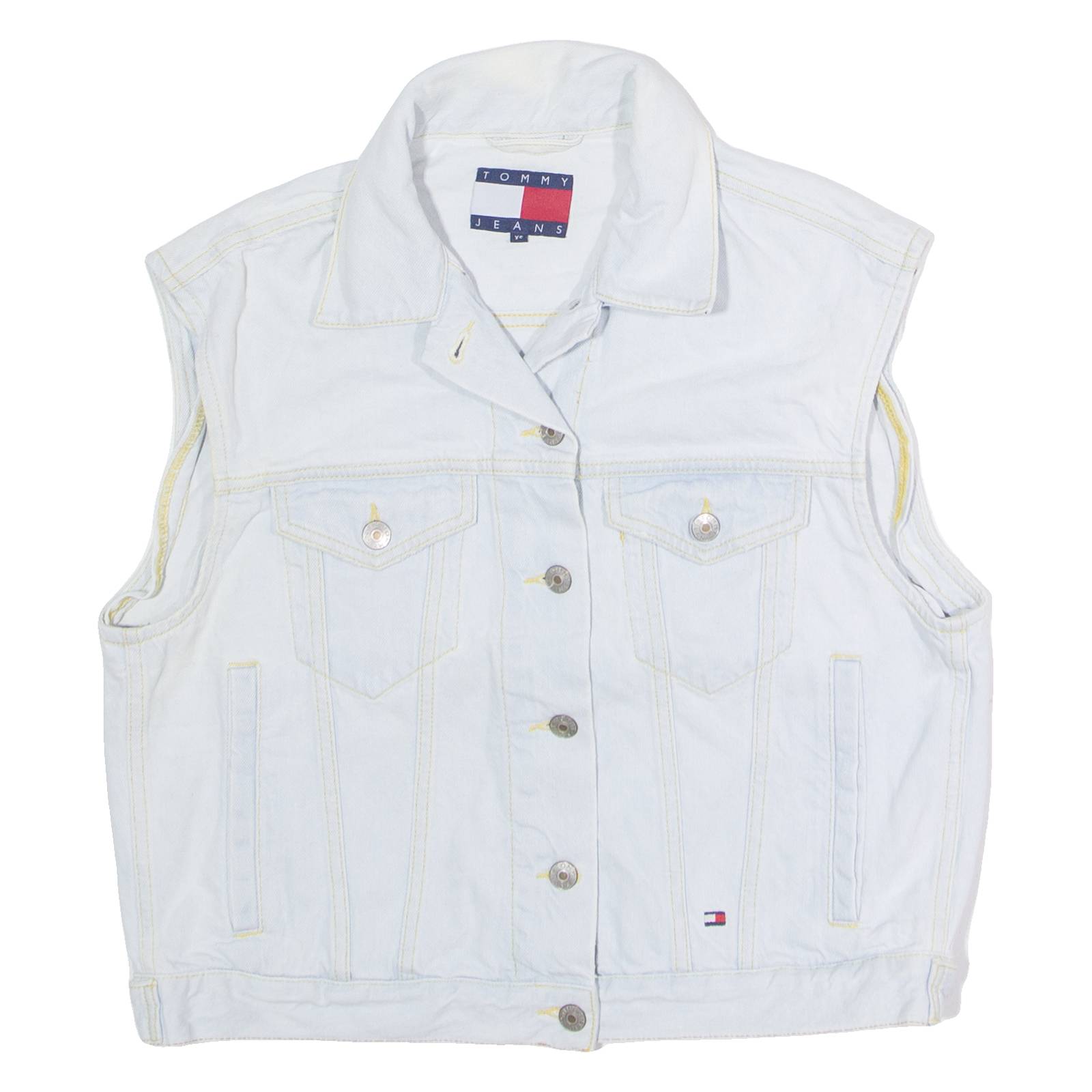 TOMMY JEANS Womens Denim Waistcoat Blue XS