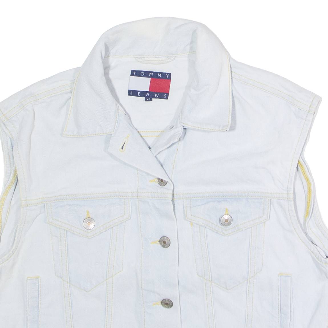 TOMMY JEANS Womens Denim Waistcoat Blue XS
