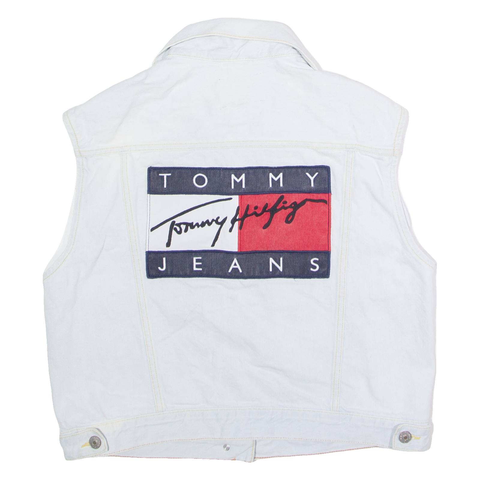TOMMY JEANS Womens Denim Waistcoat Blue XS
