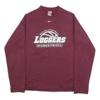NIKE Mens Maroon University Of Puget Sound Loggers Basketball Crew Neck S