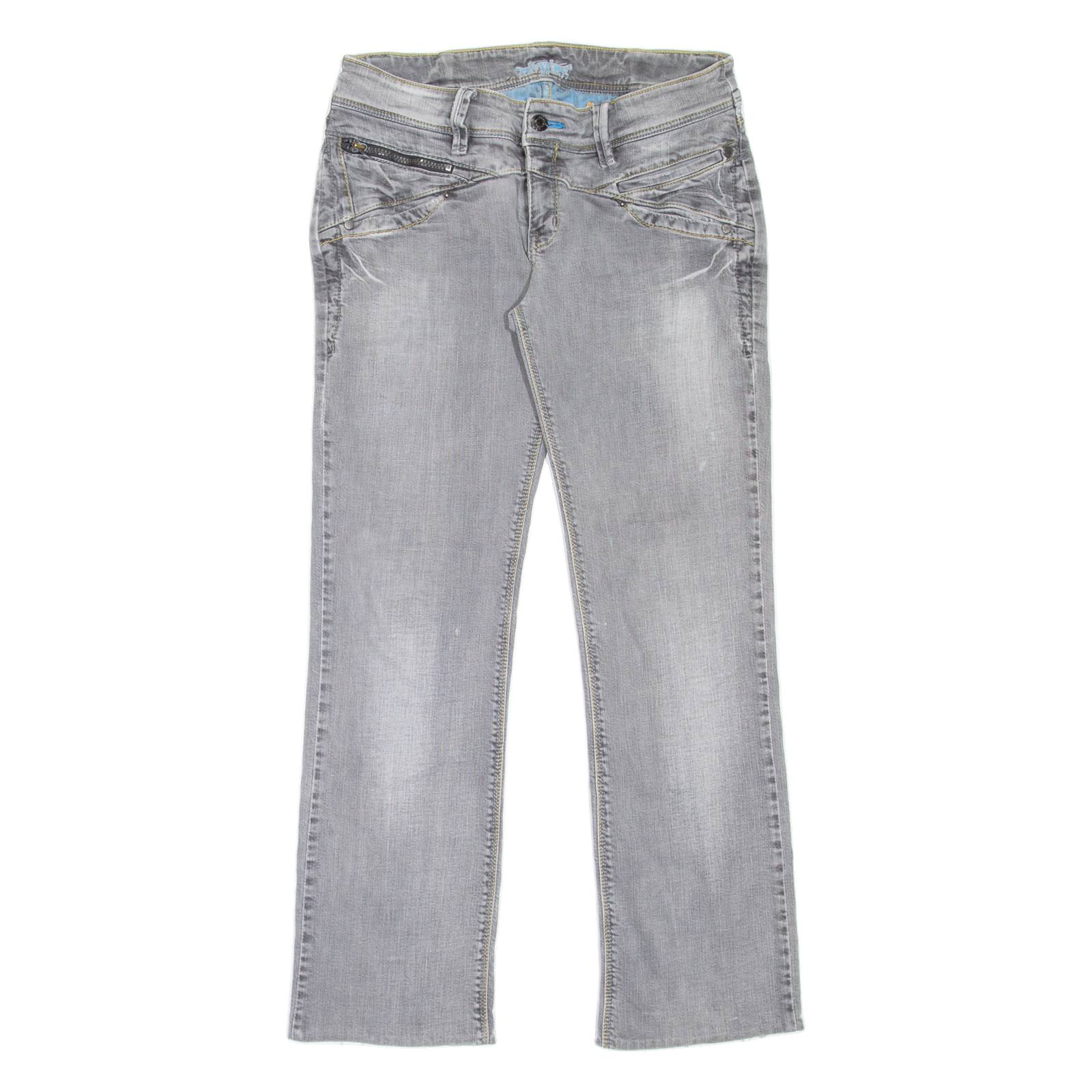 LEVI'S Womens Jeans Grey Regular Bootcut Stone Wash W32 L28
