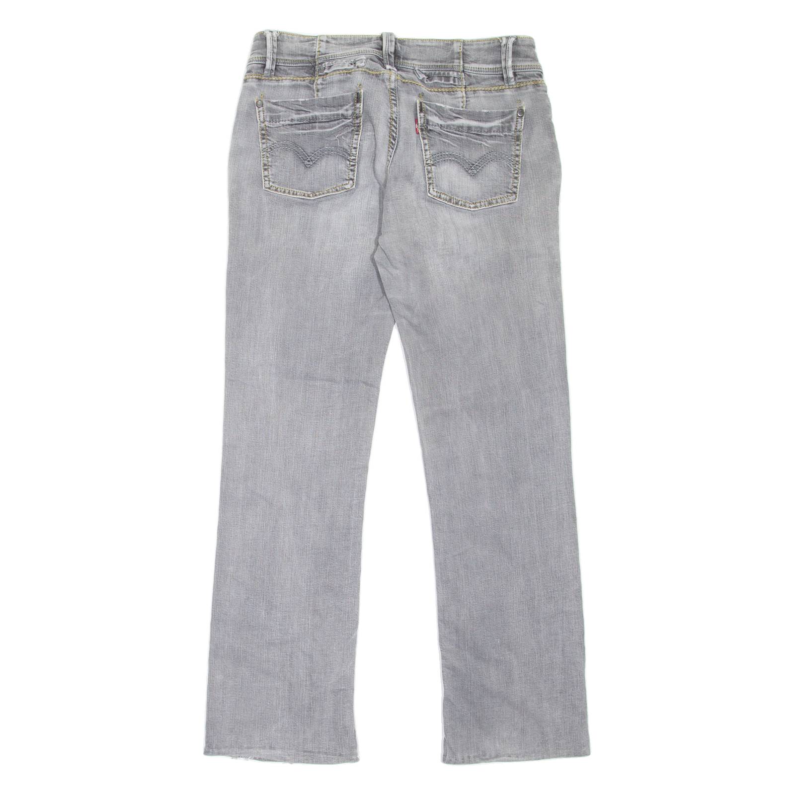 LEVI'S Womens Jeans Grey Regular Bootcut Stone Wash W32 L28