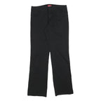 DICKIES Womens Black Cotton Blend Regular Straight Trousers W32 L31 Workwear