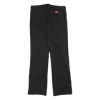 DICKIES Womens Black Cotton Blend Regular Straight Trousers W32 L31 Workwear