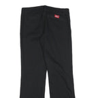 DICKIES Womens Black Cotton Blend Regular Straight Trousers W32 L31 Workwear