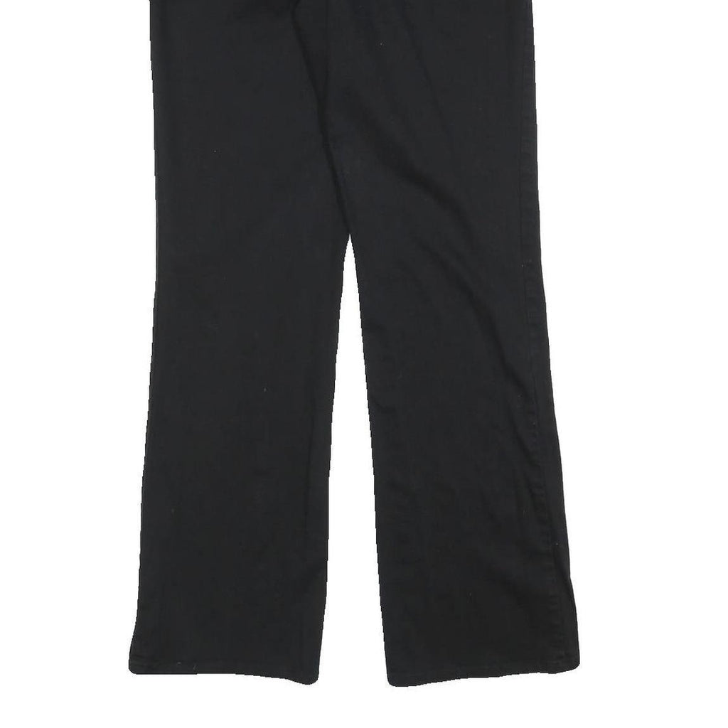 DICKIES Womens Black Cotton Blend Regular Straight Trousers W32 L31 Workwear