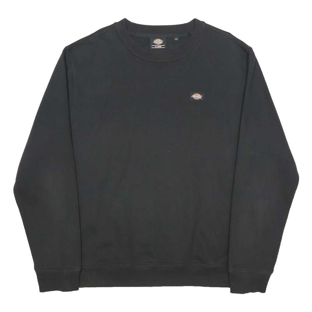 DICKIES Mens Black Crew Neck Sweatshirt XL Cotton Blend Pullover Casual