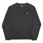 DICKIES Mens Black Crew Neck Sweatshirt XL Cotton Blend Pullover Casual