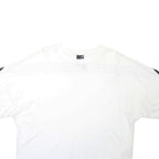 ADIDAS Girls White Black Stripe Modern T-Shirt XL Short Sleeve Crew Neck
