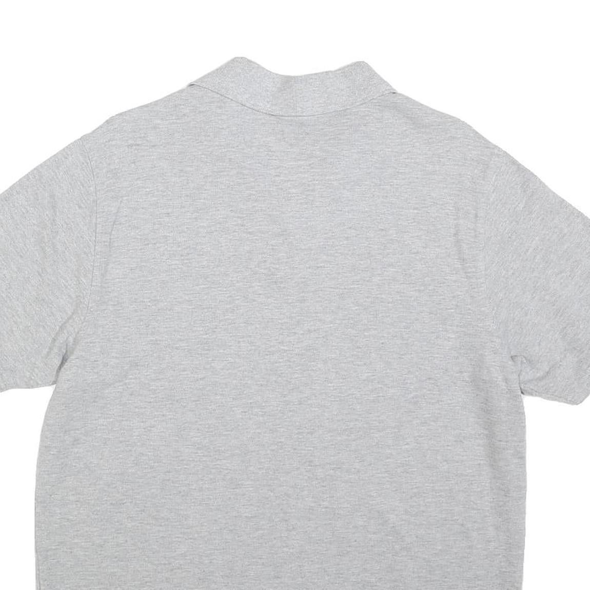 NEW BALANCE Mens Grey Short Sleeve Polo Shirt L Cotton Casual Sportswear