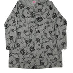 ROSE ET VOILETTE Womens Grey & Black Floral Cotton Blend Hooded Button Jacket M