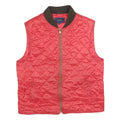 GANT Mens Red Quilted Jacket L Polyester Zip Bomber Style Lightweight