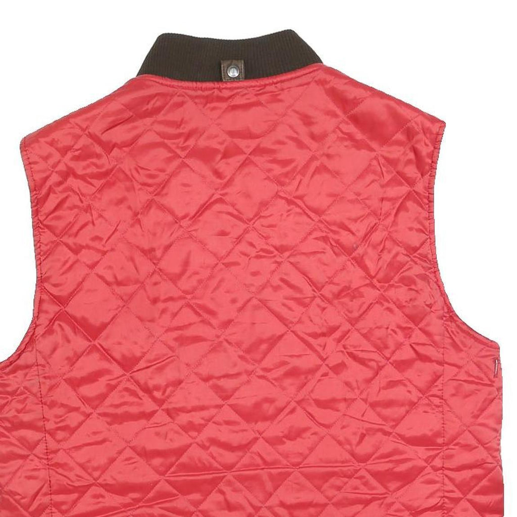 GANT Mens Red Quilted Jacket L Polyester Zip Bomber Style Lightweight