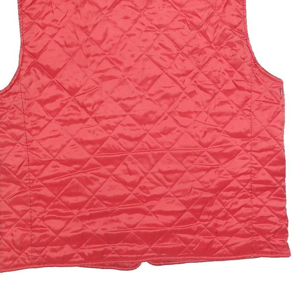 GANT Mens Red Quilted Jacket L Polyester Zip Bomber Style Lightweight