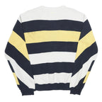 NAUTICA Mens Navy & Yellow Patterned Cotton Crew Neck Basic Knit XL Jumper