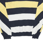 NAUTICA Mens Navy & Yellow Patterned Cotton Crew Neck Basic Knit XL Jumper