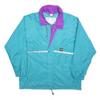 AQUA GUARD Mens Blue & Purple Outdoor Jacket L Nylon Plain Zip L