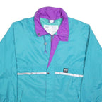 AQUA GUARD Mens Blue & Purple Outdoor Jacket L Nylon Plain Zip L