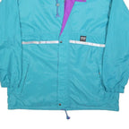 AQUA GUARD Mens Blue & Purple Outdoor Jacket L Nylon Plain Zip L