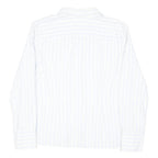 TOMMY HILFIGER Womens White & Cream Stripe Shirt XL Button Long Sleeve Casual