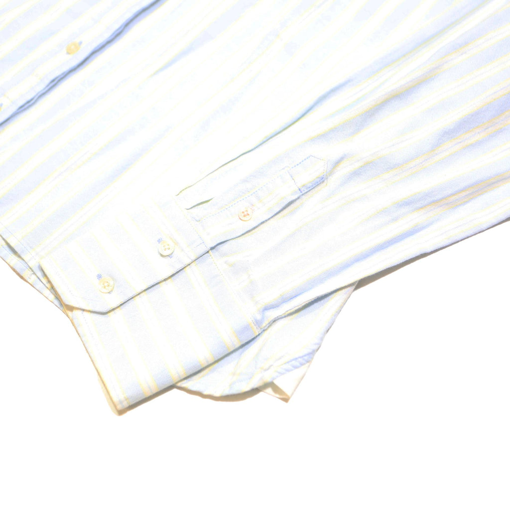TOMMY HILFIGER Womens White & Cream Stripe Shirt XL Button Long Sleeve Casual
