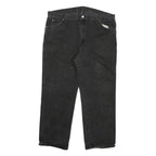 DICKIES Mens Regular Fit Black Denim Jeans W40 L30 Workwear Zip Closure