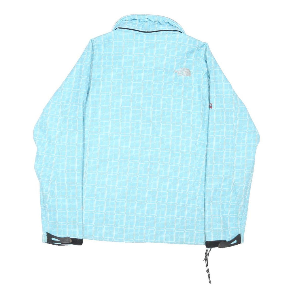 THE NORTH FACE Womens Blue Light Blue Geo Pattern Outdoor Jacket M Polyester