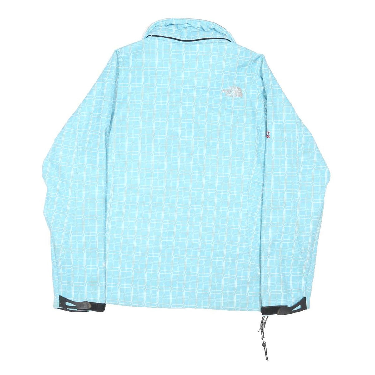 THE NORTH FACE Womens Blue Light Blue Geo Pattern Outdoor Jacket M Polyester
