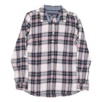 TOMMY HILFIGER Womens Pink & Black Checked Shirt S Casual Cotton Blend