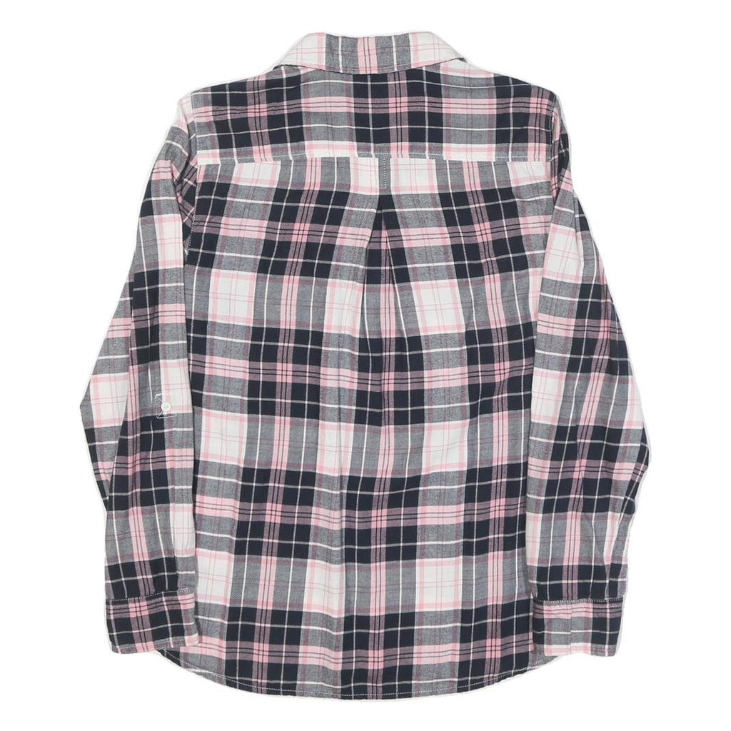 TOMMY HILFIGER Womens Pink & Black Checked Shirt S Casual Cotton Blend
