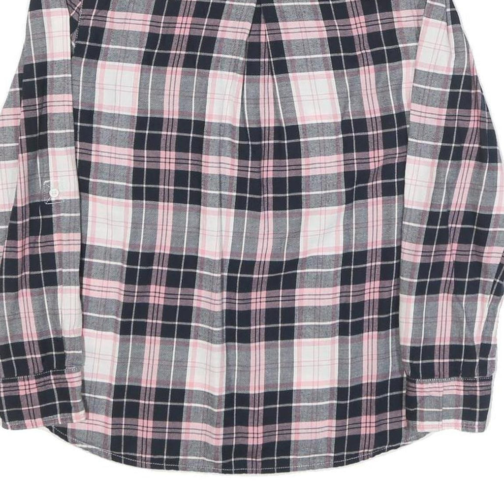 TOMMY HILFIGER Womens Pink & Black Checked Shirt S Casual Cotton Blend