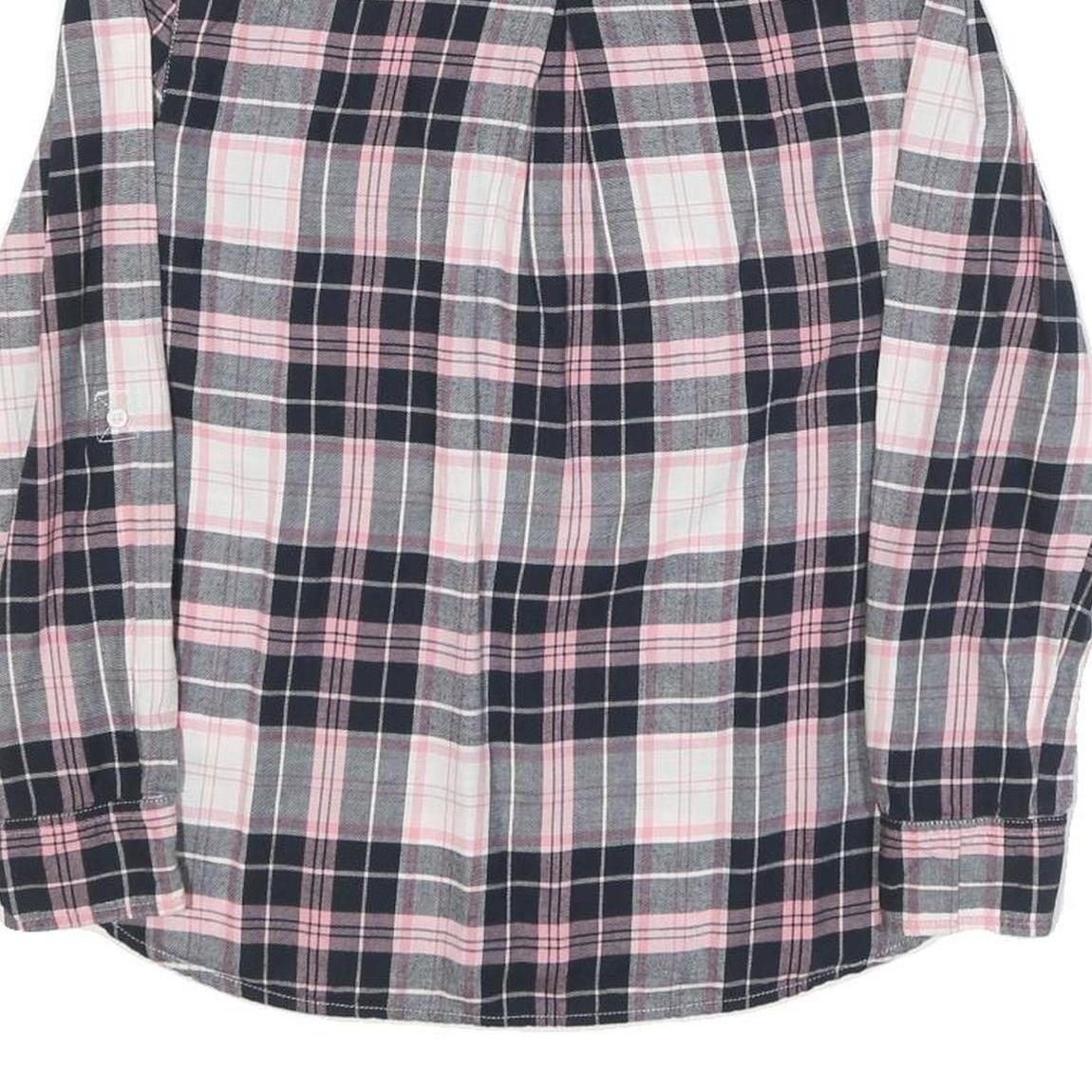 TOMMY HILFIGER Womens Pink & Black Checked Shirt S Casual Cotton Blend