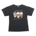 ANVIL Mens Black Graphic T-Shirt M Short Sleeve Crew Neck Skull Bandana