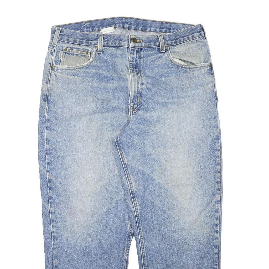 CARHARTT Mens Jeans Blue Relaxed Straight Denim Medium W36 L27 Workwear Casual