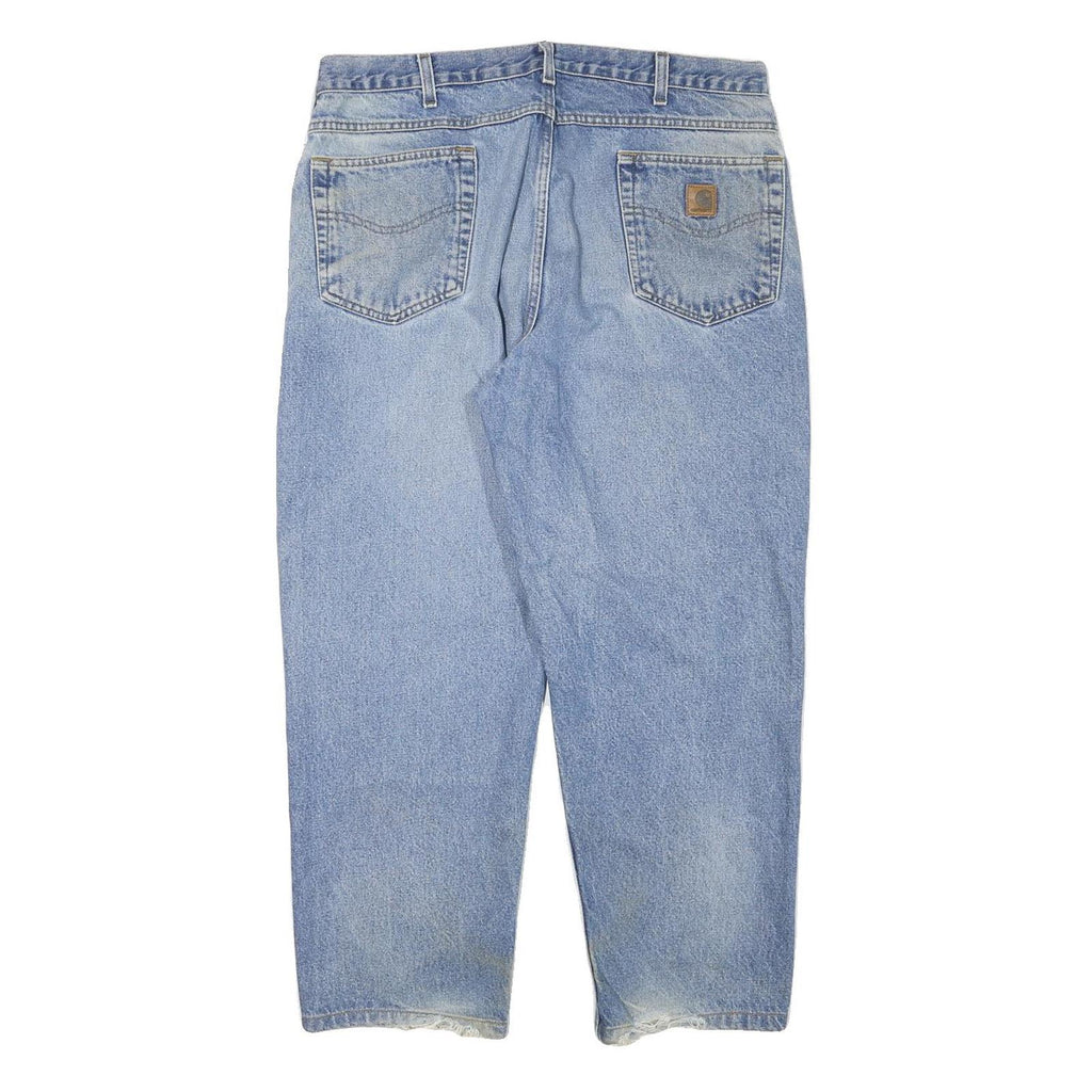 CARHARTT Mens Jeans Blue Relaxed Straight Denim Medium W36 L27 Workwear Casual